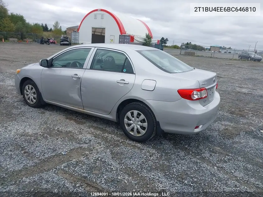 2011 TOYOTA COROLLA VIN 2T1BU4EE6BC646810 — фото 3