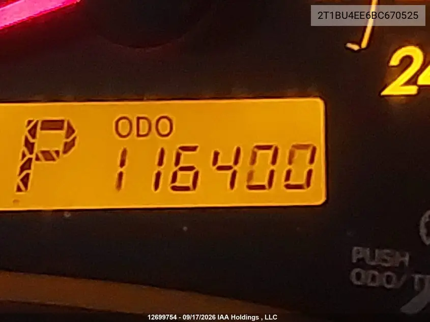 2011 TOYOTA COROLLA VIN 2T1BU4EE6BC670525 — фото 16