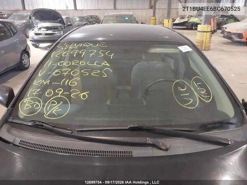 2011 TOYOTA COROLLA VIN 2T1BU4EE6BC670525 — фото 18