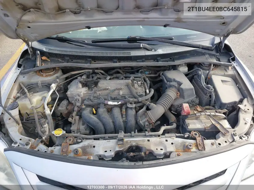 2011 TOYOTA COROLLA VIN 2T1BU4EE0BC645815 — фото 10