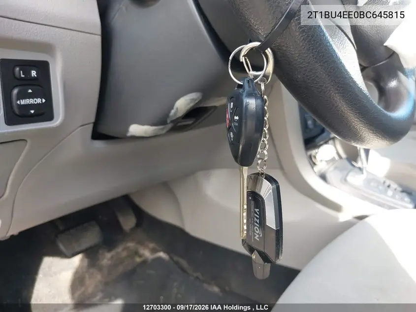 2011 TOYOTA COROLLA VIN 2T1BU4EE0BC645815 — фото 11