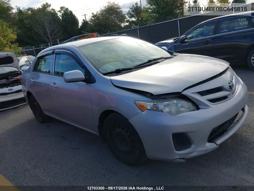 2011 TOYOTA COROLLA VIN 2T1BU4EE0BC645815 — фото 13