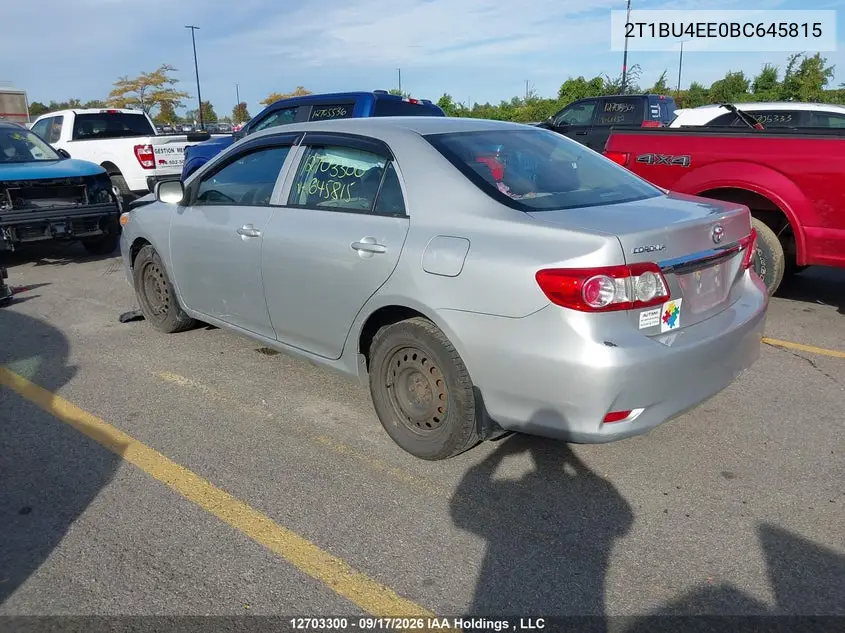 2011 TOYOTA COROLLA VIN 2T1BU4EE0BC645815 — фото 3
