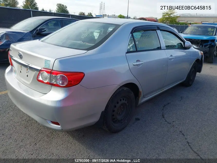 2011 TOYOTA COROLLA VIN 2T1BU4EE0BC645815 — фото 4
