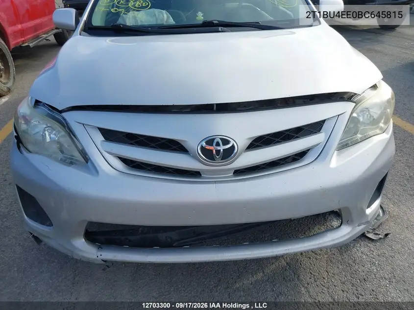 2011 TOYOTA COROLLA VIN 2T1BU4EE0BC645815 — фото 6