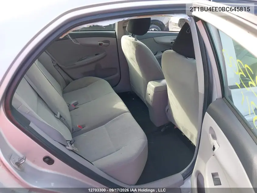 2011 TOYOTA COROLLA VIN 2T1BU4EE0BC645815 — фото 8