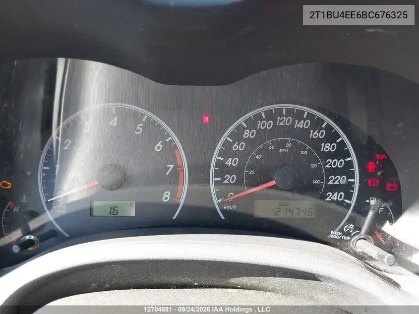 2011 TOYOTA COROLLA VIN 2T1BU4EE6BC676325 — фото 7