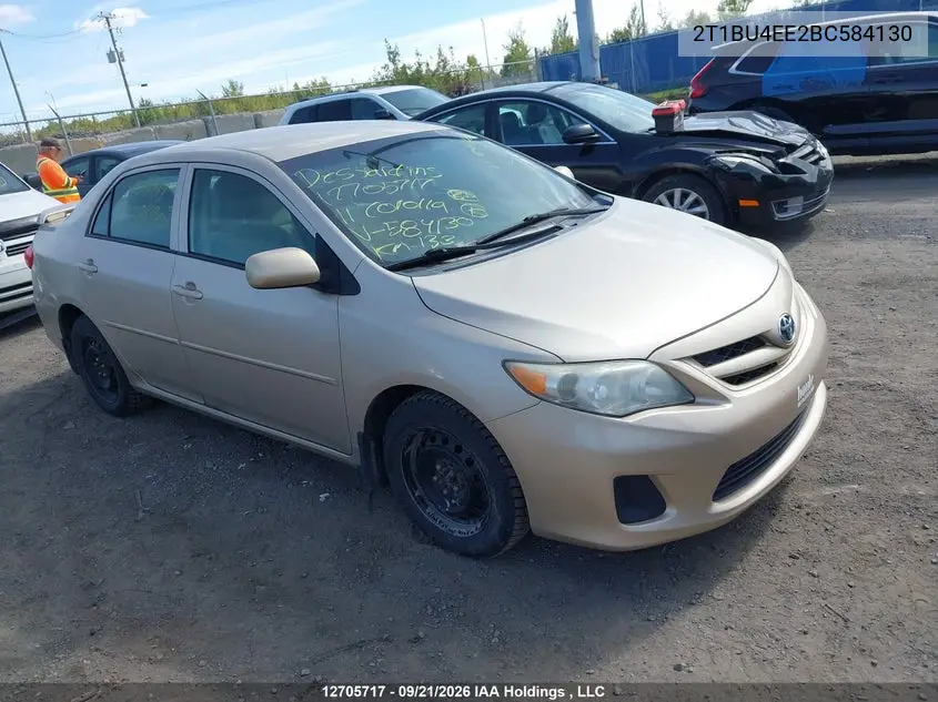 TOYOTA COROLLA 2011, VIN 2T1BU4EE2BC584130