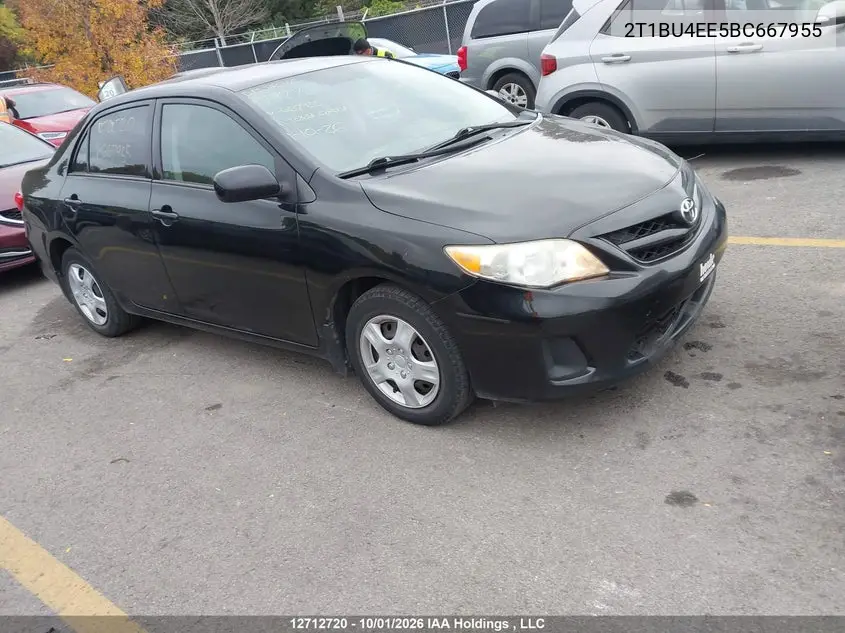 TOYOTA COROLLA 2011, VIN 2T1BU4EE5BC667955
