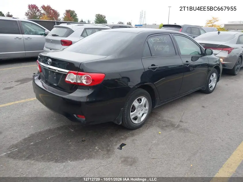 2011 TOYOTA COROLLA VIN 2T1BU4EE5BC667955 — фото 4