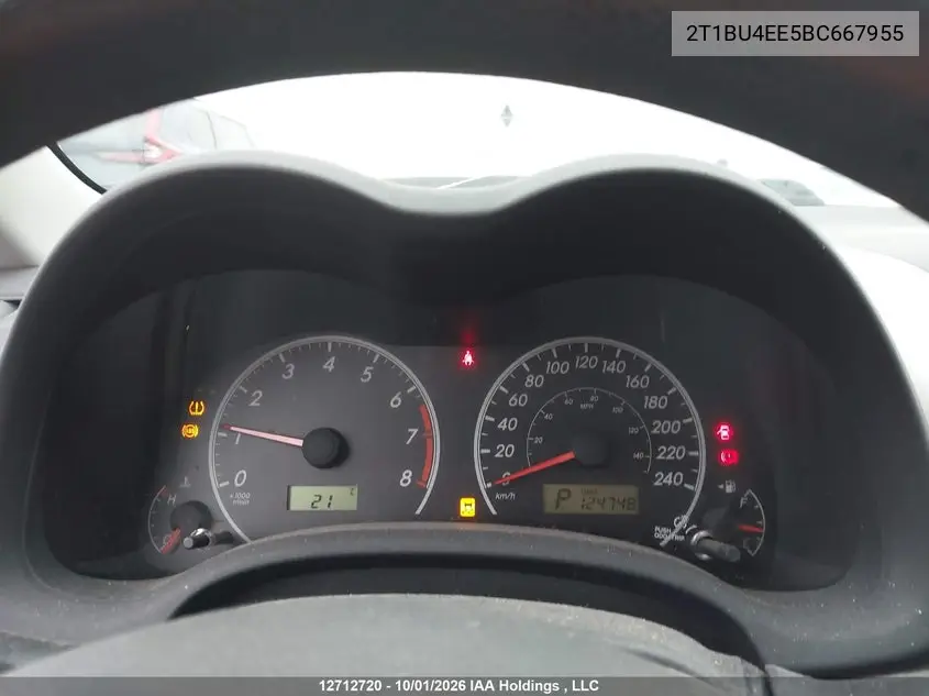 2011 TOYOTA COROLLA VIN 2T1BU4EE5BC667955 — фото 7