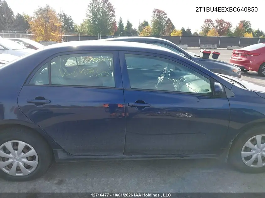 2011 TOYOTA COROLLA VIN 2T1BU4EEXBC640850 — фото 13