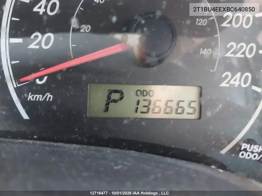2011 TOYOTA COROLLA VIN 2T1BU4EEXBC640850 — фото 15