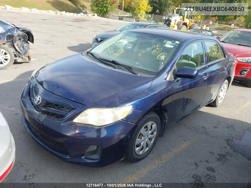 2011 TOYOTA COROLLA VIN 2T1BU4EEXBC640850 — фото 2