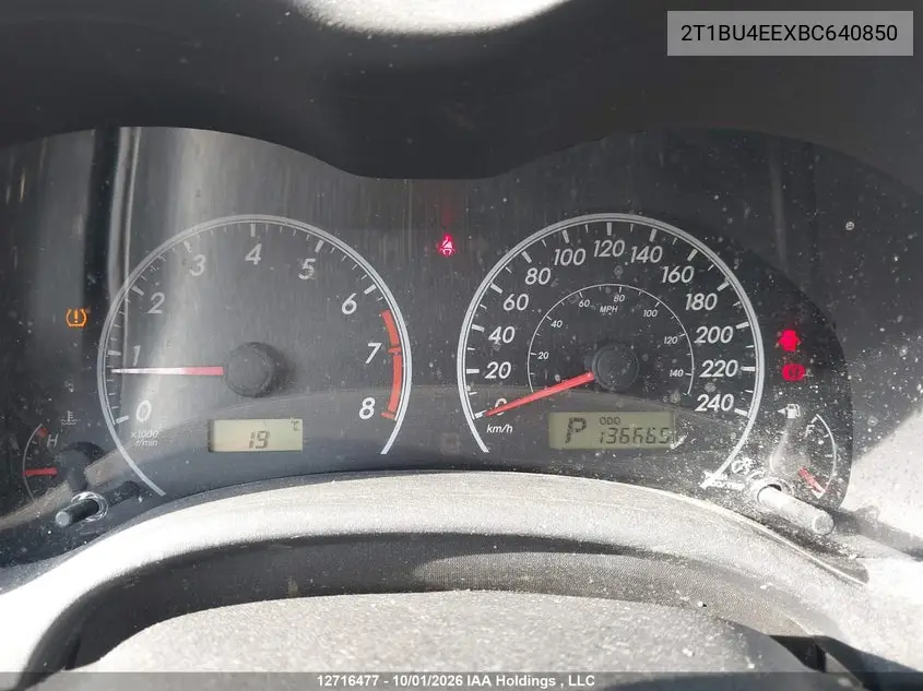2011 TOYOTA COROLLA VIN 2T1BU4EEXBC640850 — фото 7