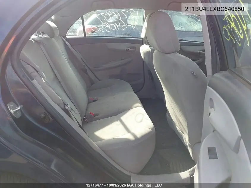 2011 TOYOTA COROLLA VIN 2T1BU4EEXBC640850 — фото 8