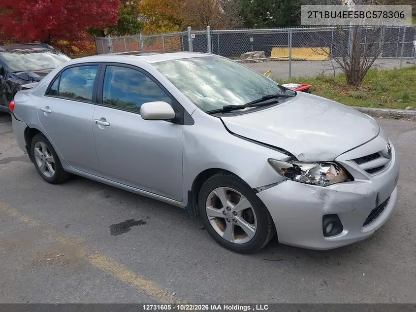 TOYOTA COROLLA 2011, VIN 2T1BU4EE5BC578306