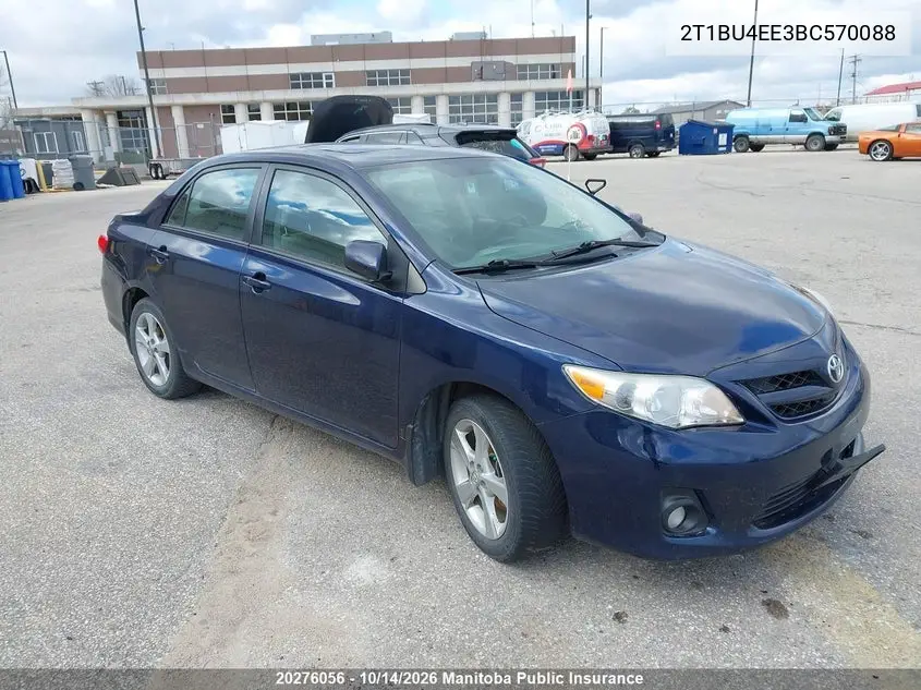 TOYOTA COROLLA 2011, VIN 2T1BU4EE3BC570088