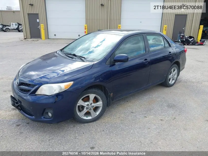 2011 TOYOTA COROLLA VIN 2T1BU4EE3BC570088 — фото 2