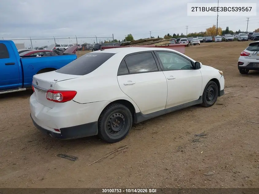 2011 TOYOTA COROLLA VIN 2T1BU4EE3BC539567 — фото 4