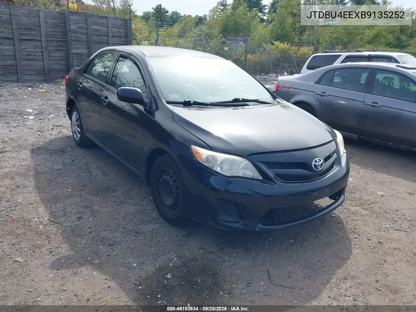 TOYOTA COROLLA 2011, VIN JTDBU4EEXB9135252