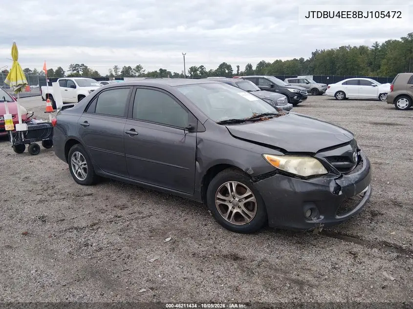 TOYOTA COROLLA 2011, VIN JTDBU4EE8BJ105472
