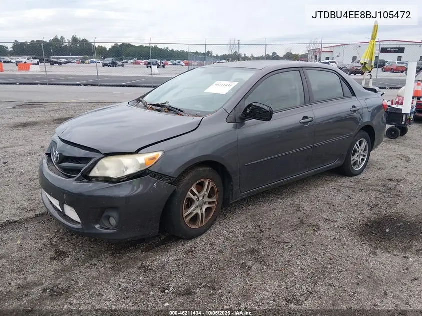 2011 TOYOTA COROLLA VIN JTDBU4EE8BJ105472 — фото 2
