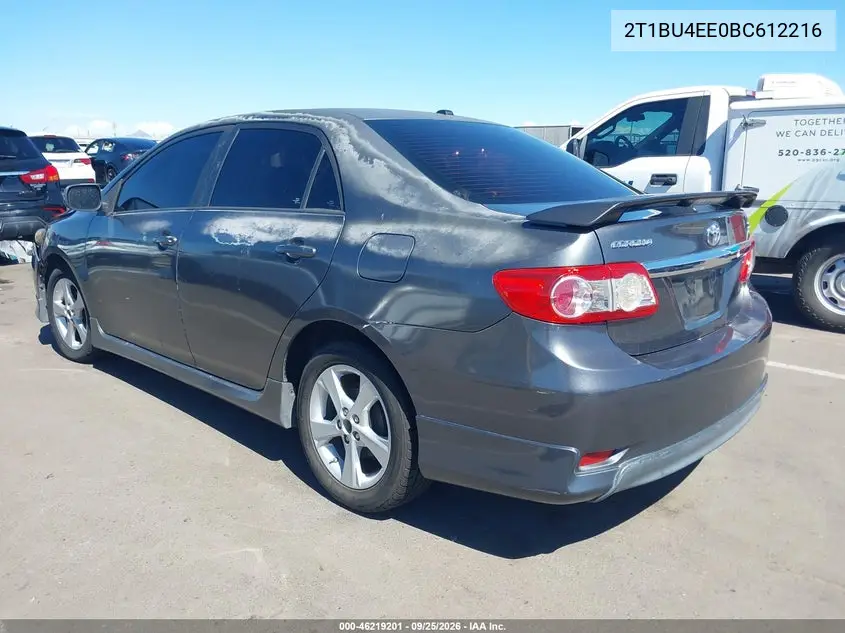 2011 TOYOTA COROLLA VIN 2T1BU4EE0BC612216 — фото 3