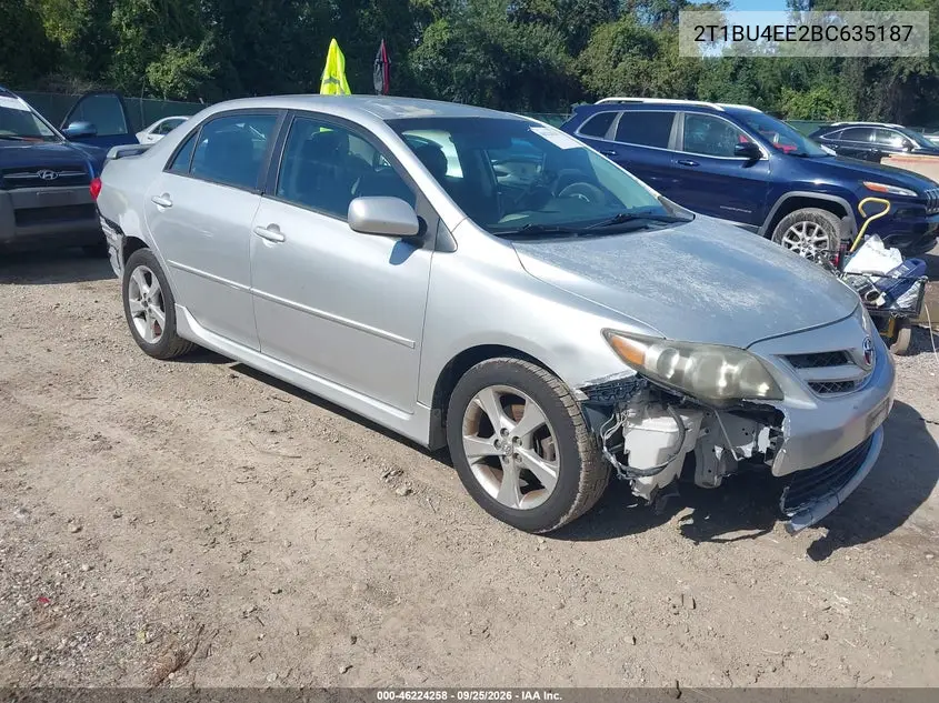 TOYOTA COROLLA 2011, VIN 2T1BU4EE2BC635187