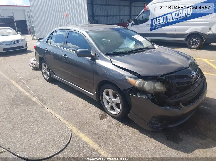 TOYOTA COROLLA 2011, VIN 2T1BU4EE0BC604567