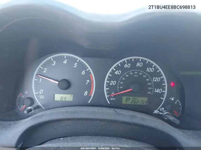 2011 TOYOTA COROLLA VIN 2T1BU4EE8BC698813 — фото 7