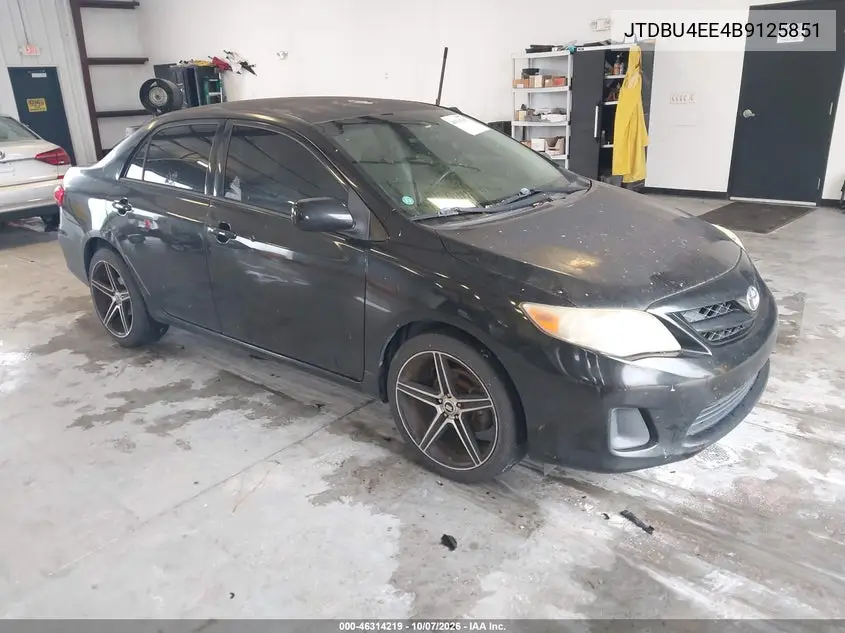 TOYOTA COROLLA 2011, VIN JTDBU4EE4B9125851