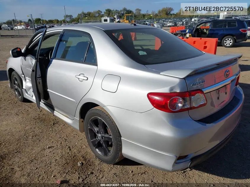 2011 TOYOTA COROLLA VIN 2T1BU4EE2BC725570 — фото 3