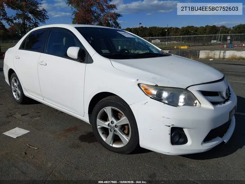TOYOTA COROLLA 2011, VIN 2T1BU4EE5BC752603