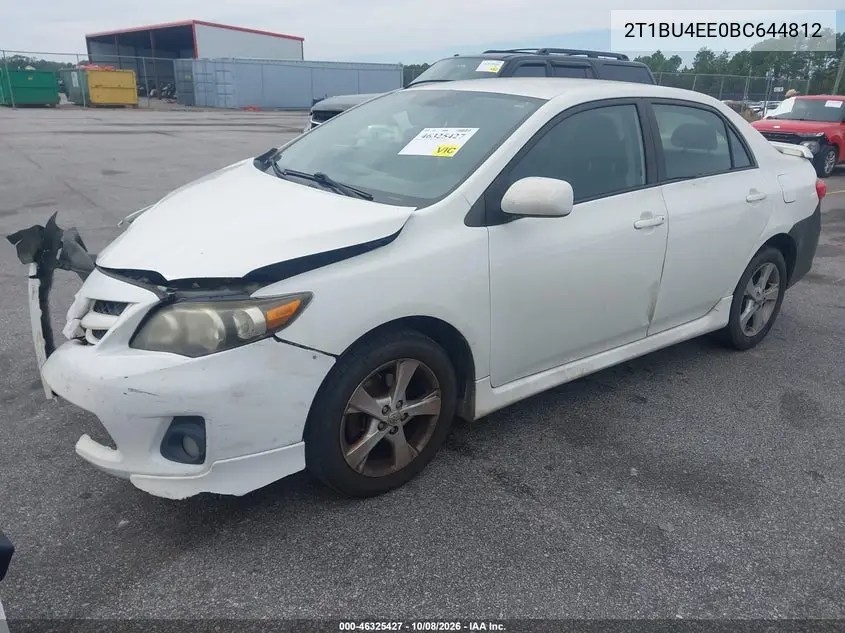 2011 TOYOTA COROLLA VIN 2T1BU4EE0BC644812 — фото 2