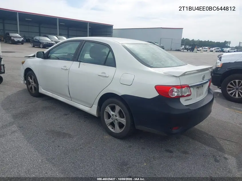 2011 TOYOTA COROLLA VIN 2T1BU4EE0BC644812 — фото 3