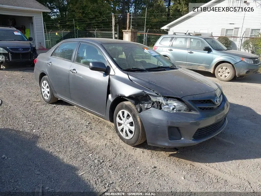 TOYOTA COROLLA 2011, VIN 2T1BU4EEXBC571626