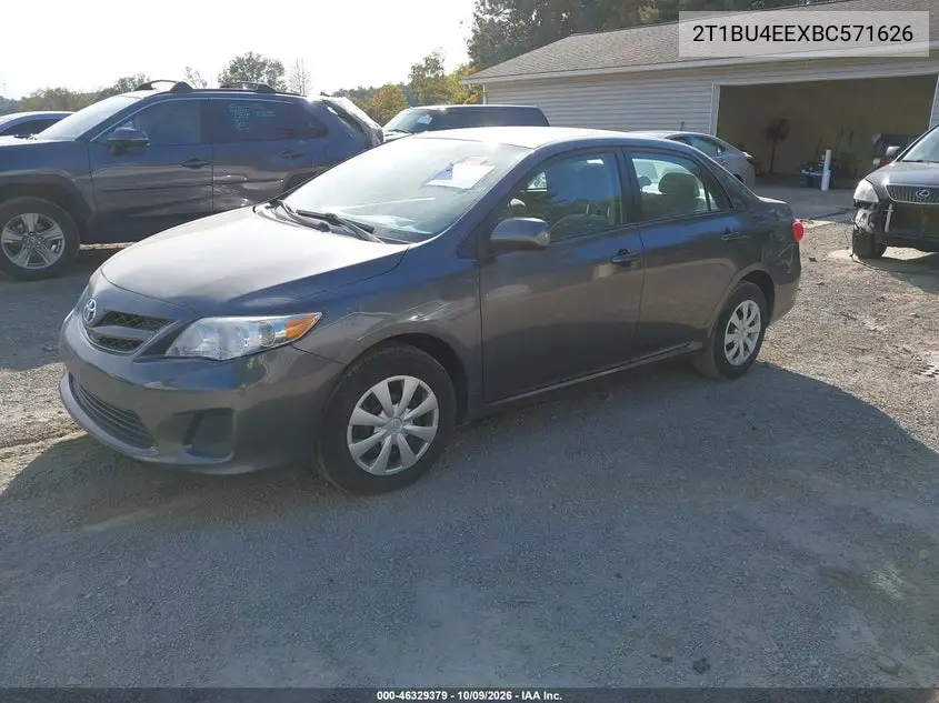 2011 TOYOTA COROLLA VIN 2T1BU4EEXBC571626 — фото 2
