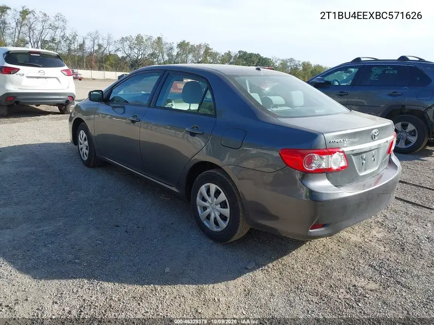 2011 TOYOTA COROLLA VIN 2T1BU4EEXBC571626 — фото 3
