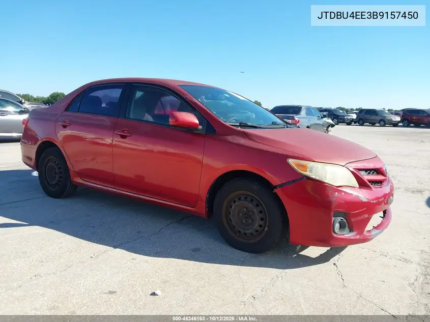TOYOTA COROLLA 2011, VIN JTDBU4EE3B9157450