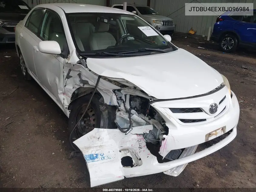 TOYOTA COROLLA 2011, VIN JTDBU4EEXBJ096984