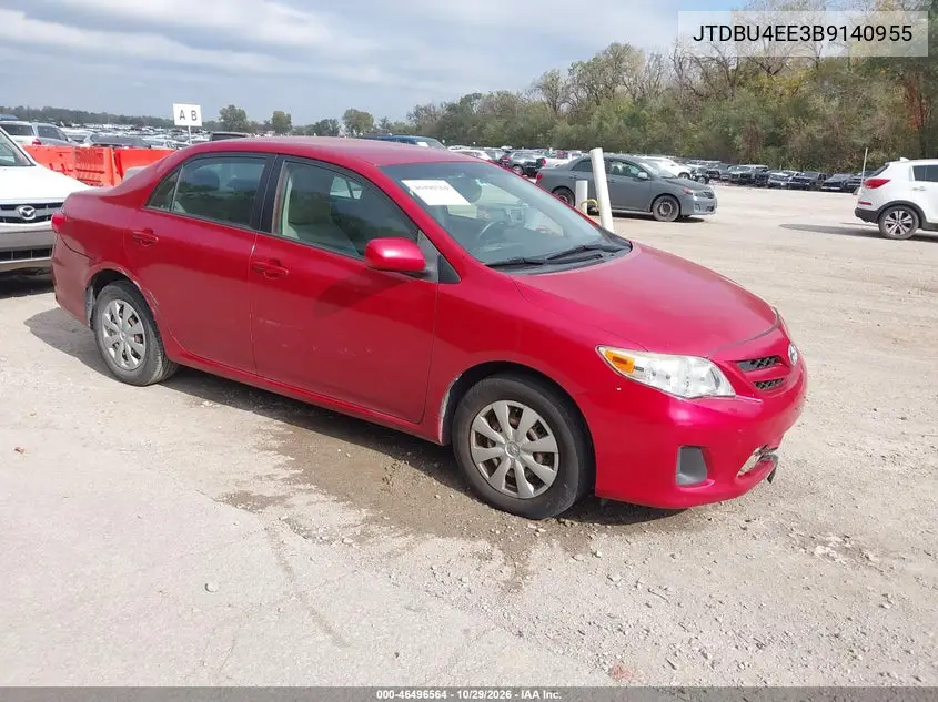 TOYOTA COROLLA 2011, VIN JTDBU4EE3B9140955
