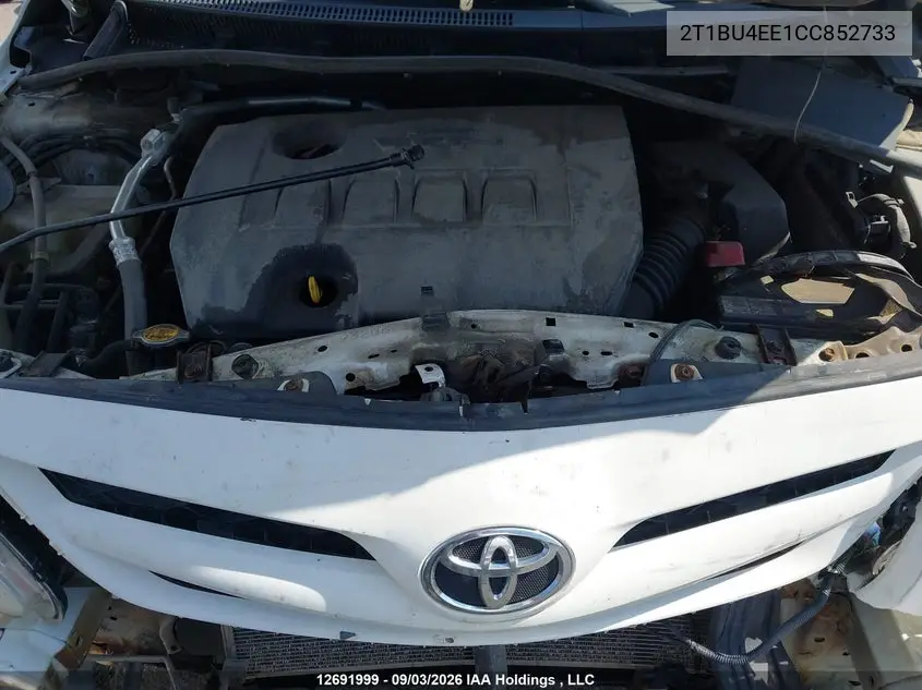 2012 TOYOTA COROLLA VIN 2T1BU4EE1CC852733 — фото 10