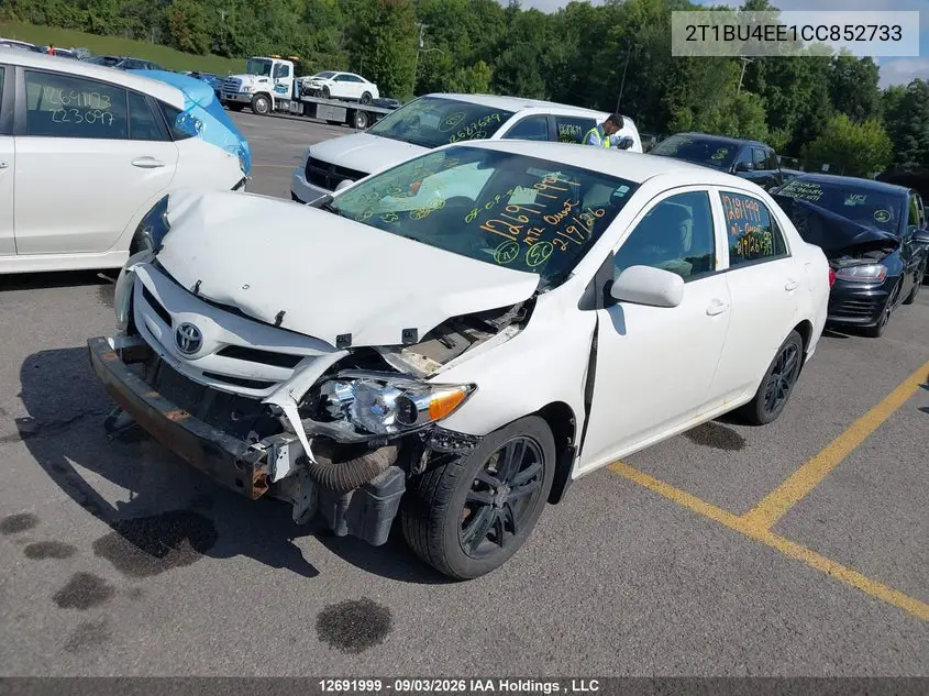 2012 TOYOTA COROLLA VIN 2T1BU4EE1CC852733 — фото 2