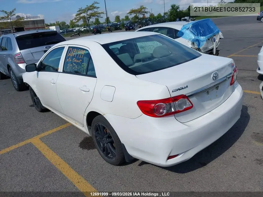 2012 TOYOTA COROLLA VIN 2T1BU4EE1CC852733 — фото 3