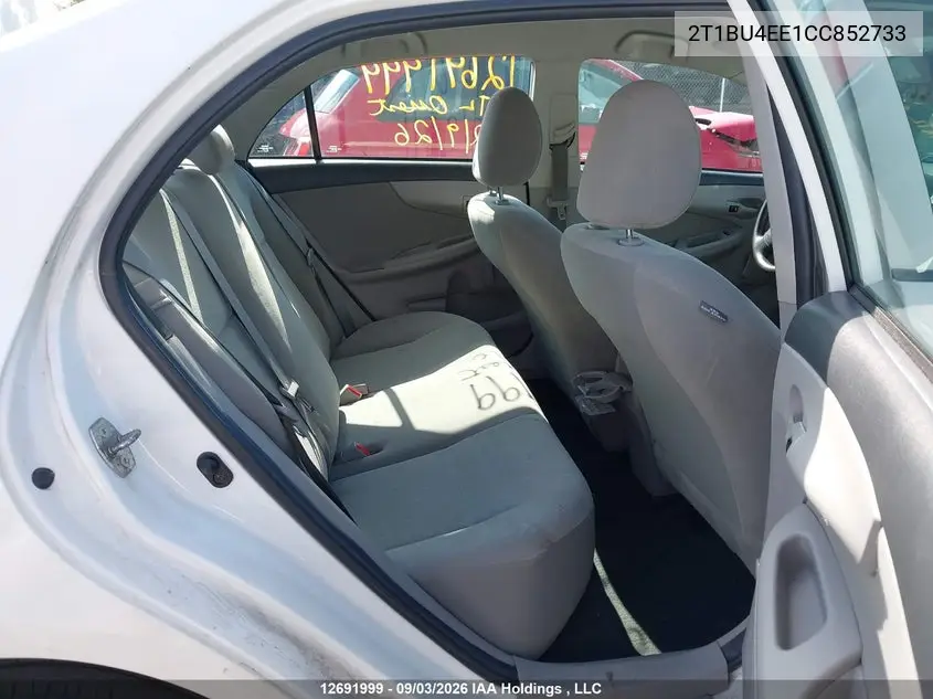 2012 TOYOTA COROLLA VIN 2T1BU4EE1CC852733 — фото 8