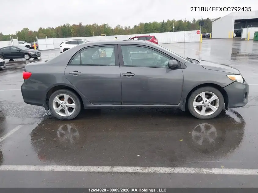 2012 TOYOTA COROLLA VIN 2T1BU4EEXCC792435 — фото 12