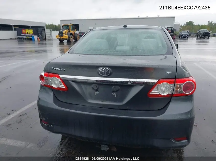 2012 TOYOTA COROLLA VIN 2T1BU4EEXCC792435 — фото 15