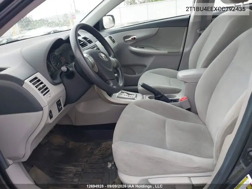 2012 TOYOTA COROLLA VIN 2T1BU4EEXCC792435 — фото 17