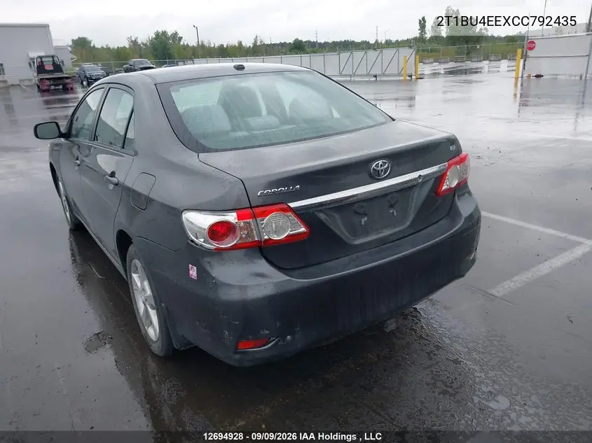 2012 TOYOTA COROLLA VIN 2T1BU4EEXCC792435 — фото 3